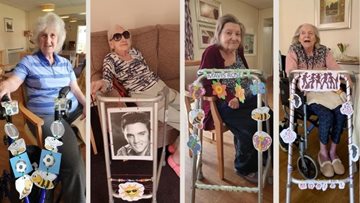Nottinghamshire care home team decorate walking frames and wheelchairs